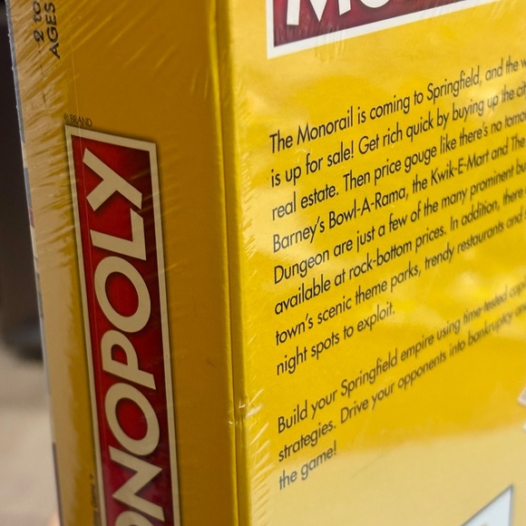 THE SIMPSONS MONOPOLY BOARD GAME. Still in original plastic wrap. UNOPENED - Picture 6 of 6